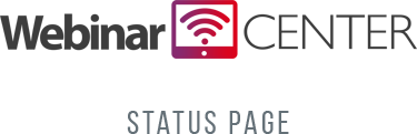 Webinar Center - Status page Status